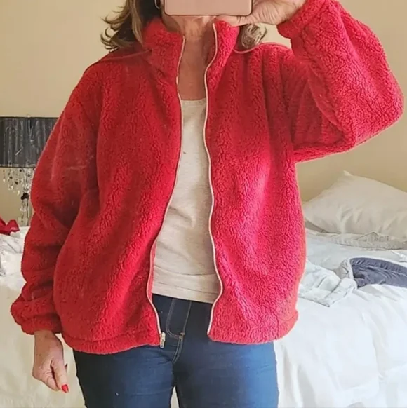 NEW Teddy Coat w/pockets - Picture 3 of 5